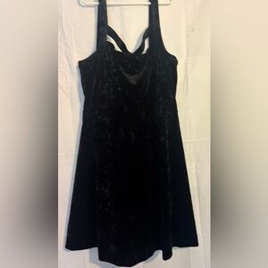 Forever 21 Black Velvet Mini Dress
